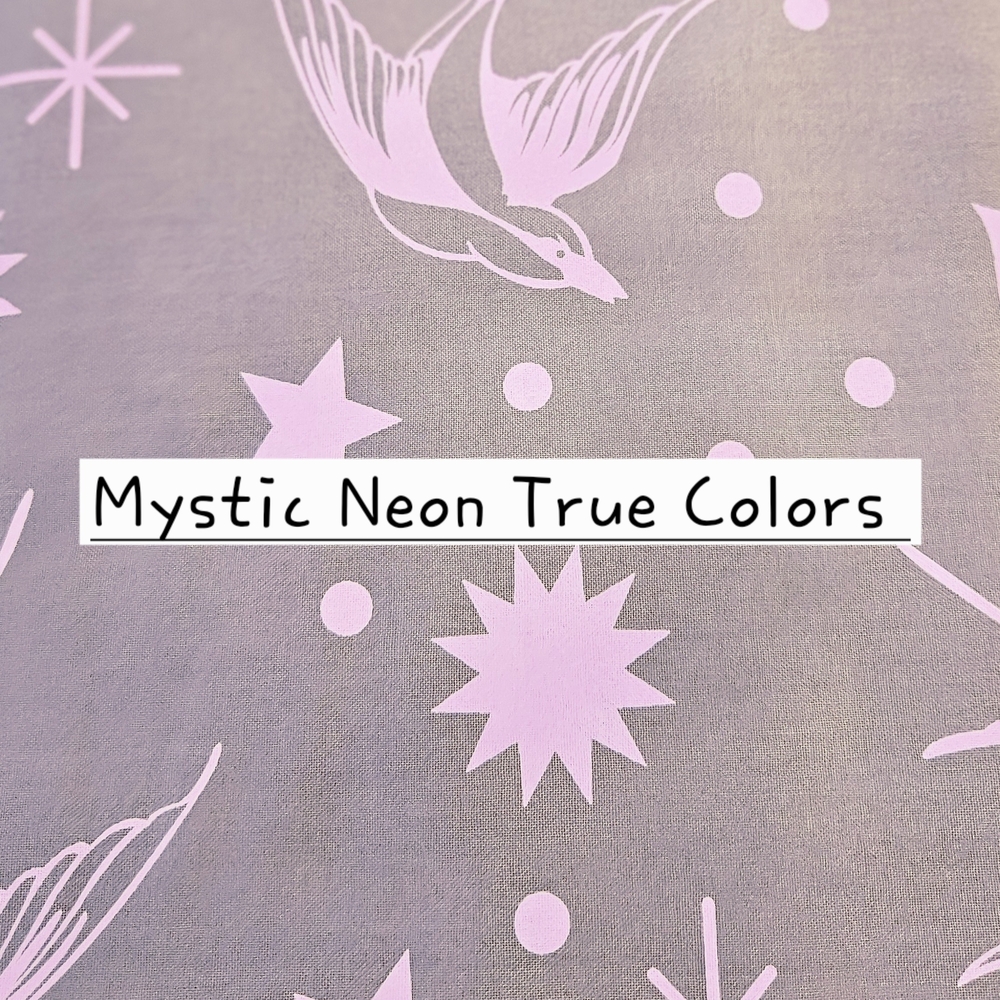 Pink Star and Bird Pattern Fabric